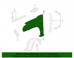 Front right fender Lexus GX470 03-09