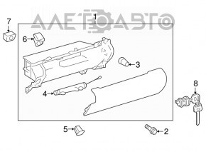 Glove box, glove compartment Toyota Camry v55 15-17 usa gray, scratch