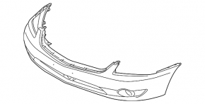 Front bumper bare Mitsubishi Galant 2007-2007 rest.
