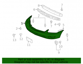 Front bumper bare Mitsubishi Galant 07-12 rest