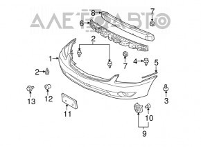Front bumper bare Mitsubishi Galant 07-12 rest