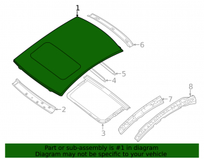 Metal roof Nissan Sentra 13-19 under the hatch