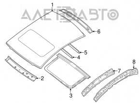 Metal roof Nissan Sentra 13-19 under the hatch