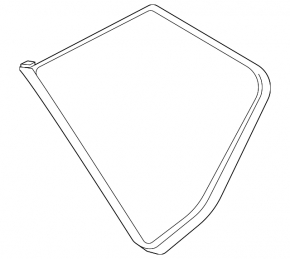 Window blind glass rear left Nissan Rogue 21-24 US built