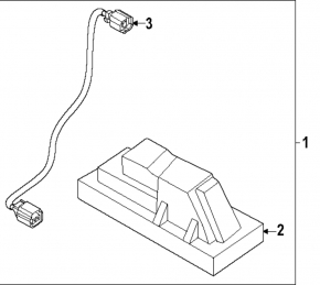Left tailgate number plate light for Hyundai Santa Fe 24-26