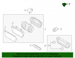 Light sensor in the dashboard Hyundai Sonata 15-19