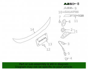 Emblem inscription A220 trunk lid Mercedes A-class V177 19-22