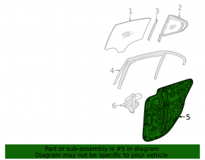 Window lifter with motor rear right Mercedes C-class W205 15-21 with panel