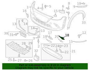 Right fog light bracket for Mazda CX-3 19-21