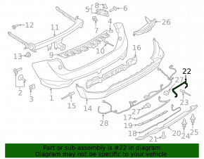 Rear Bumper Bracket Left Lincoln MKC 15-19
