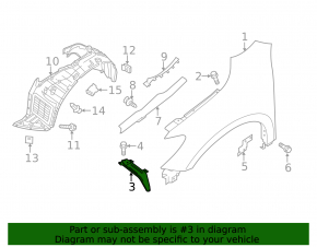 Front Left Fender Bracket Nissan Pathfinder 13-20