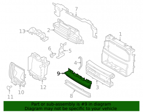 Lower radiator deflector for Land Rover Discovery 17-25 2.0, 3.0