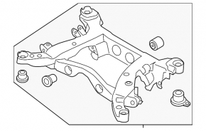 Lincoln Corsair 20-26 AWD rear subframe, 2.0 2.3