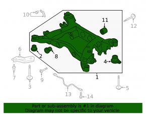 Lincoln Corsair 20-26 AWD rear subframe, 2.0 2.3