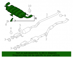 Rear muffler with barrel for Mazda CX-5 22-25 AWD 2.5
