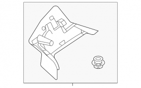 Mazda CX-50 23-25 gray rear pillar trim behind the window, upper left, under the speaker