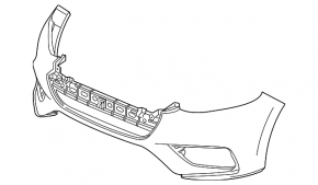 Front bumper bare Honda Insight 19-22 dented