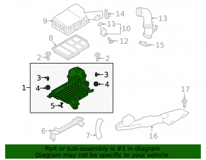 Mitsubishi Outlander 19-22 PHEV Air Filter Housing Lower Cover