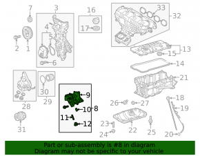 Oil pump for internal combustion engine LEXUS CT 200H 11-17