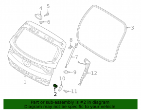 Left tailgate bumper Kia Niro 23-