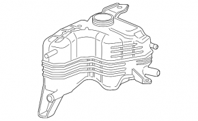 Chevrolet Volt 11-15 engine cooling expansion tank with cap
