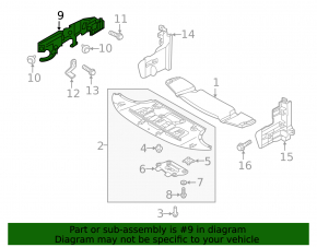 Right engine guard Genesis G80 18-20 AWD