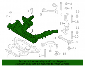 Front subframe BMW 5 G30 17-23 AWD