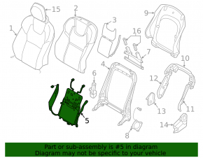 Driver's seat lumbar support Volvo XC60 18-22 with pump