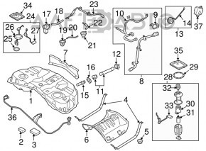 Fuel Pressure Sensor Kia Sorento 14-15 3.3