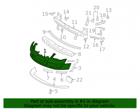 Bare front bumper VW Passat 06-08 for parking sensors, for washers