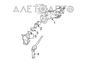 Steering cardan joint Nissan Murano z50 03-08
