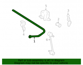 Rear stabilizer bar Lexus RX300 98-00 FWD