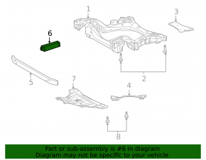 Left front subframe reinforcement for Lexus LS460 07-11 rwd