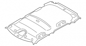 Mini Cooper Countryman R60 10-16 Headliner Without Sunroof Ser