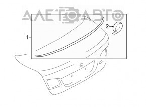 Trunk lid spoiler BMW 5 F10 11-16 SIGNEDA
