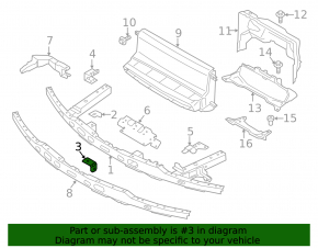 TV Top Bar Bracket Left BMW i3 14-21 Small