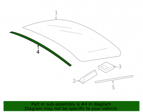 BMW 4 F36 15-20 Gran Coupe trunk door seal, upper on body