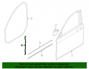 Door seal front left front BMW 7 G11 G12 16-22