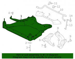 Front subframe Nissan Altima 19-24