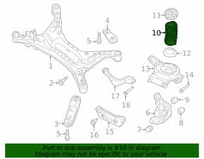 Rear left spring Nissan Altima 13-18 stiffness 2 red white