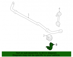 Rear stabilizer mounting bracket left Nissan Rogue 21-23