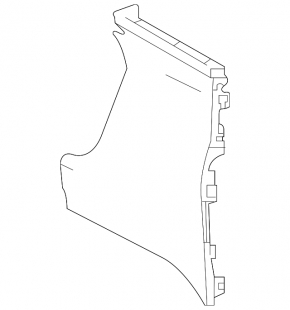 Center console trim side rear right Toyota Sienna 21-25 black
