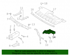 Front bumper mount under headlight left Infiniti QX50 19-20 broken mount