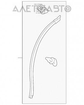 Rear left door seal Toyota Highlander 14-19 rear