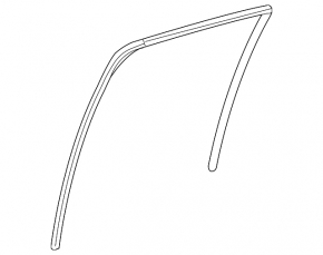 Rear left glass seal Acura ILX 13-22