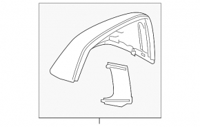 Side mirror cover left Audi Q5 80A 18-24