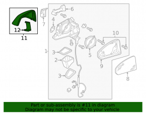 Side mirror cover left Audi Q5 80A 18-24