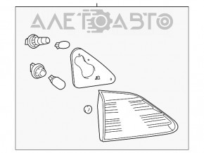Light inside trunk lid right Lexus RX350 13-15 rest