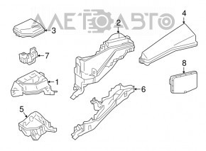 Right underhood fuse box housing Toyota Camry v55 15-17