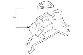 Arch trim right Hyundai Elantra UD 11-16